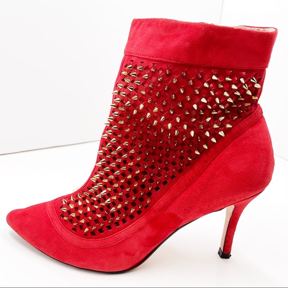 {ZARA} Suede Studded Ankle Boots - Picture 15 of 16